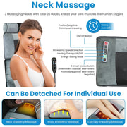 Advanced Version 1 Set Full Body Electric Massage Mat With Neck Foot Massage Head Pillow And Cloth Lumbar Pillow Timer Anti-Slip Bottom Earplugs