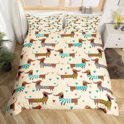 Cartoon Bedding Cute Animal Print Bedding Set