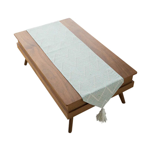 Japanese 3D Jacquard Table Runner with Tassels