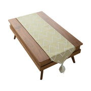 Japanese 3D Jacquard Table Runner with Tassels