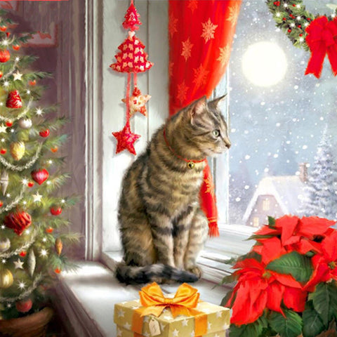 New Product Christmas Cute Pet Theme 5D Diamond Painting