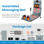 Advanced Version 1 Set Full Body Electric Massage Mat With Neck Foot Massage Head Pillow And Cloth Lumbar Pillow Timer Anti-Slip Bottom Earplugs
