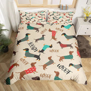 Cartoon Bedding Cute Animal Print Bedding Set