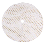 New Product Christmas Decoration Silver Sequined Tree Skirt 116cm