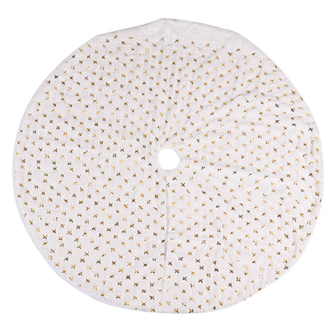 New Product Christmas Decoration Silver Sequined Tree Skirt 116cm