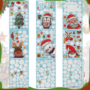 Christmas Window Clings 242Pcs Double Sided Christmas Window Stickers Reusable 9 Sheets Snowflake Santa Snowman Window Clings Decals For Xmas Home School Office Decorations Clearance