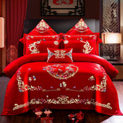 Embroidered cotton bedding