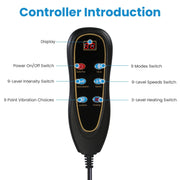 Advanced Version 1 Set Full Body Electric Massage Mat With Neck Foot Massage Head Pillow And Cloth Lumbar Pillow Timer Anti-Slip Bottom Earplugs