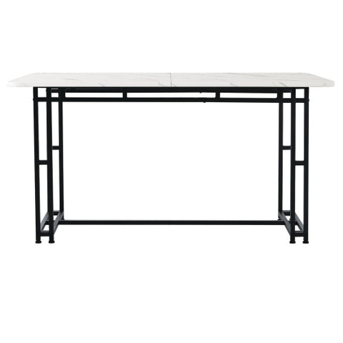 Metal Frame Rectangular Dining Table Modern Kitchen Table