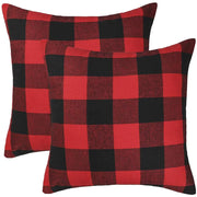 Woven Polyester Cotton Plaid Pillowcase with Core