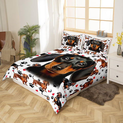 Cartoon Bedding Cute Animal Print Bedding Set