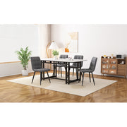 Metal Frame Rectangular Dining Table Modern Kitchen Table