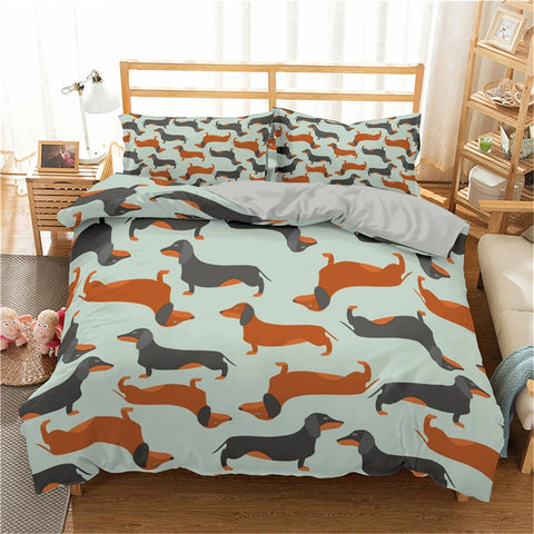 Cartoon Bedding Cute Animal Print Bedding Set