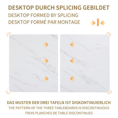 Metal Frame Rectangular Dining Table Modern Kitchen Table