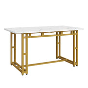 Metal Frame Rectangular Dining Table Modern Kitchen Table