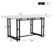 Metal Frame Rectangular Dining Table Modern Kitchen Table