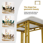 Metal Frame Rectangular Dining Table Modern Kitchen Table