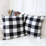 Woven Polyester Cotton Plaid Pillowcase with Core